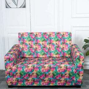 Crepe Flowers Sofa Covers 2 Seater