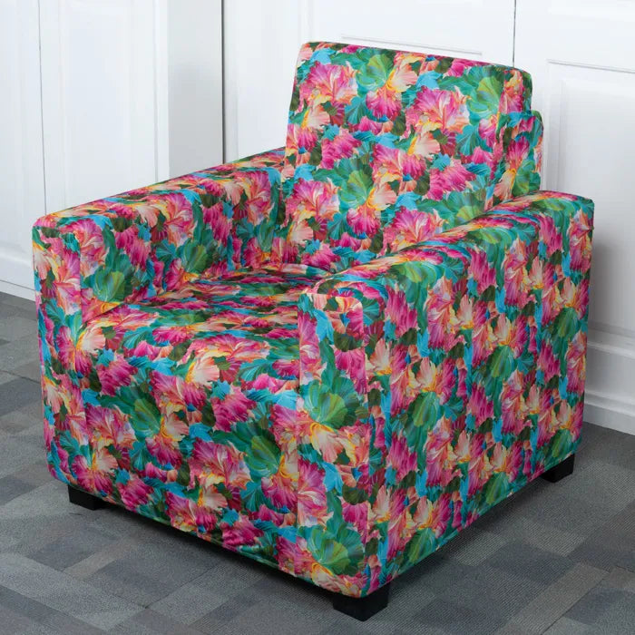 Crepe Flowers Sofa Cover