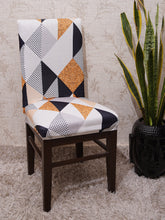 Yellow Prism Elastic Chair Covers