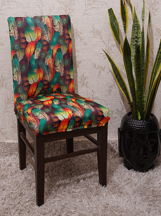 Peacock Feather Design Elastic Chair Covers