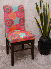 Multi-Coloured Vintage Motifs Design Chair Cover