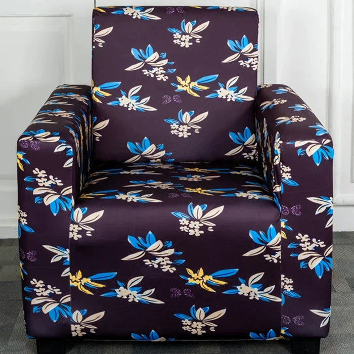 floral print 1 seater sofa cover set