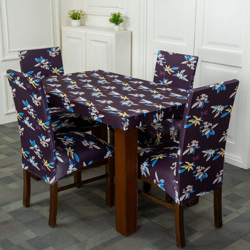 Floral Print Design Dining Set Cover