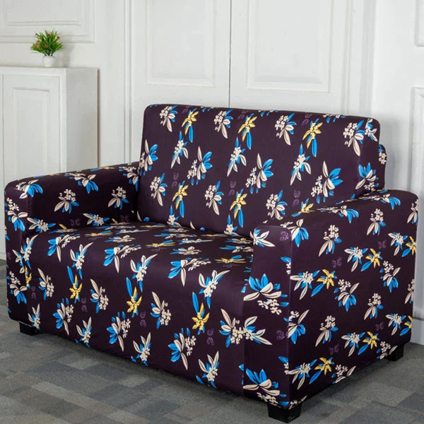 Floral Print Elastic 2 Seater Sofa Covers