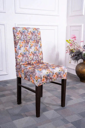 Floral Bliss Elastic Dining Chair Covers