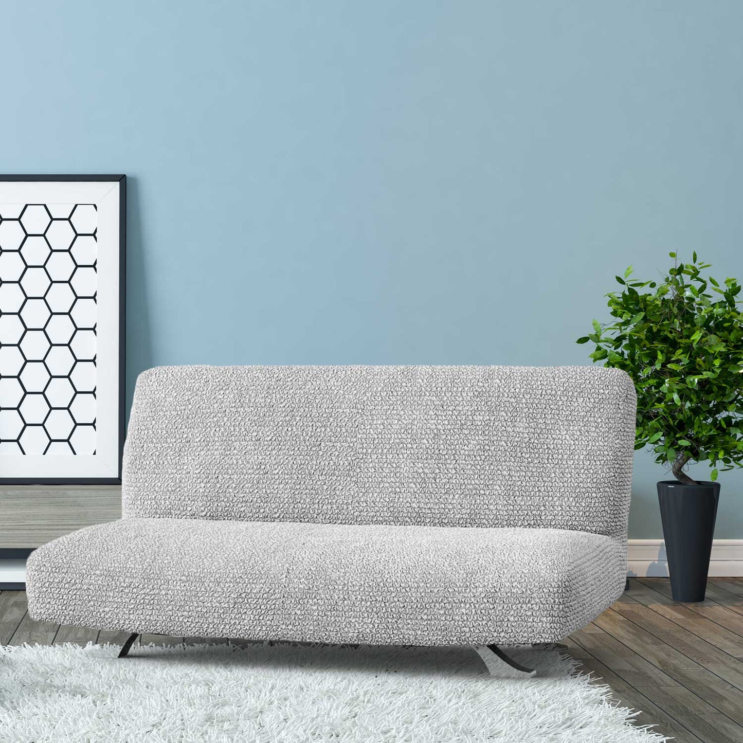 DivineTrendz™ Exclusive - Pearl Luxe Crinkle Futon Cover