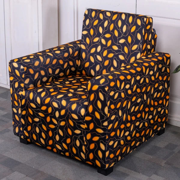 Golden Leaves Design Sofa Covers