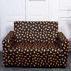 Golden Leaves Two Seater Sofa Covers