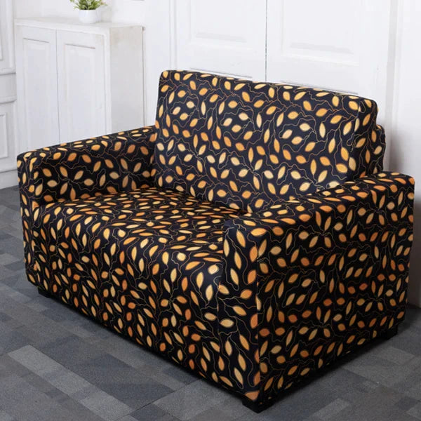 Golden Leaves sofa cover 2 seater