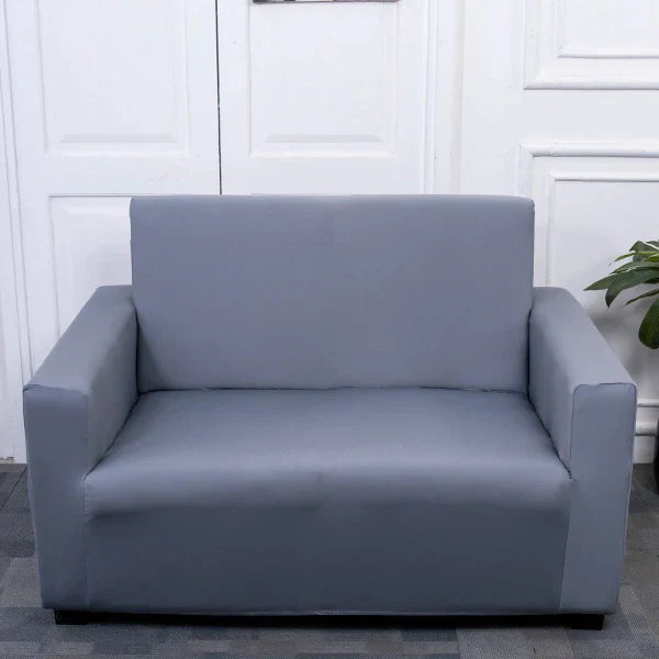 Grey Solid two seater sofa cover