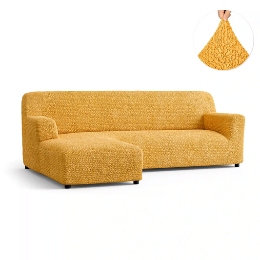 DivineTrendz™ Exclusive - Mango Crinkle Corner Sofa Cover