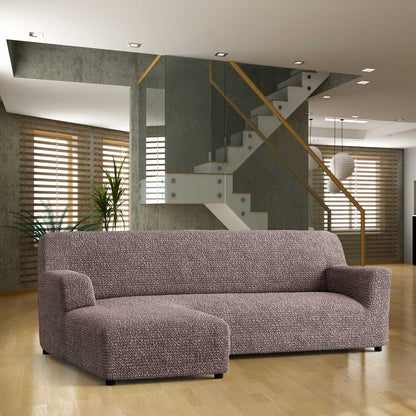 DivineTrendz™ Exclusive - Choco Luxe Crinkle Corner Sofa Cover