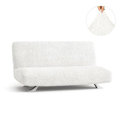 DivineTrendz™ Exclusive - White Luxe Crinkle Futon Cover