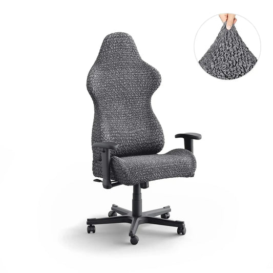 DivineTrendz™ Exclusive - Pearl Luxe Crinkle Office Chair Cover