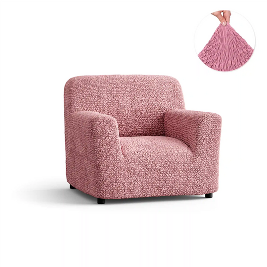 DivineTrendz™ Exclusive - Pink Luxe Crinkle Sofa Cover