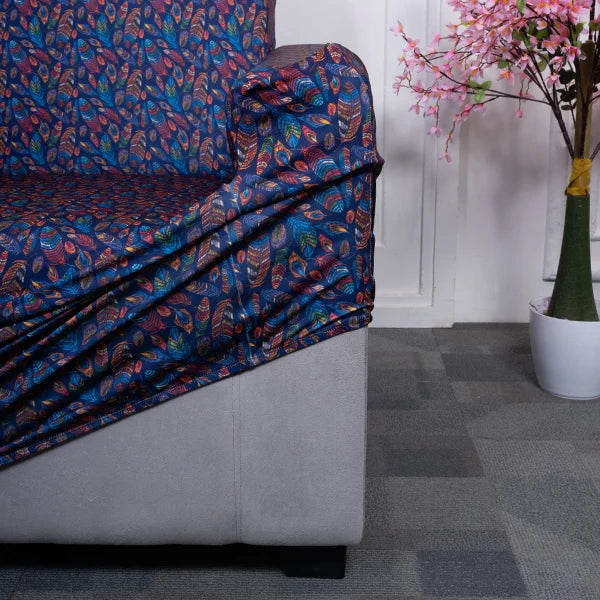 Multicolored Feather elastic cover
