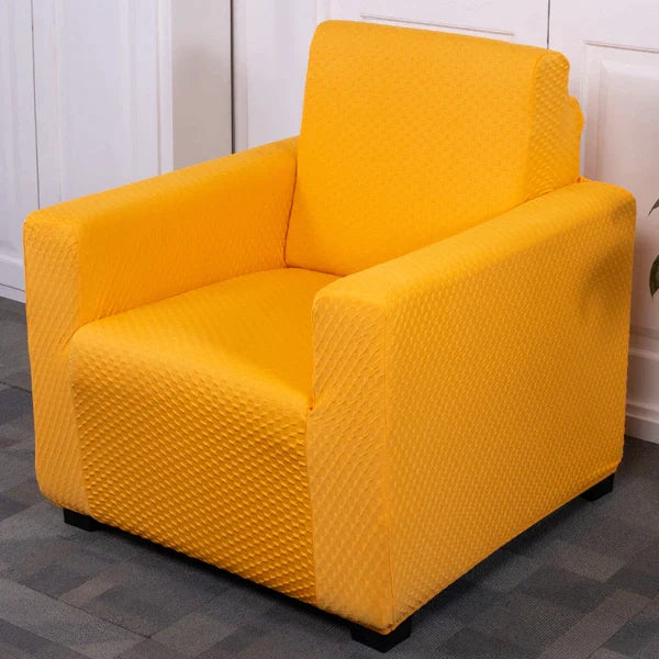 Mustard yellow weave single sofa covers