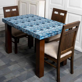 Navy Blue Stripe Elastic Table Covers Set