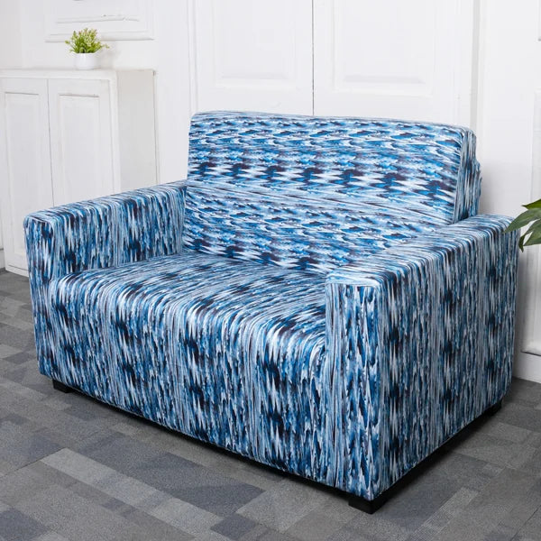 Navy Blue Stripe Elastic Sofa Covers