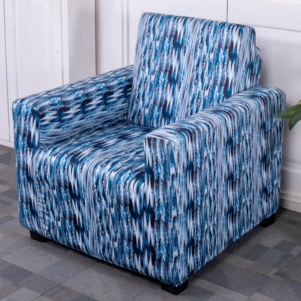 Navy Blue Stripe Design Sofa Covers