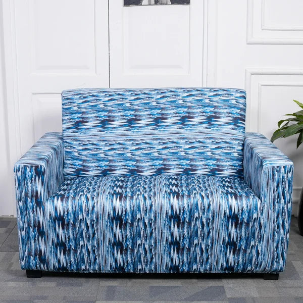 Navy Blue Stripe two Seater Sofa Covers