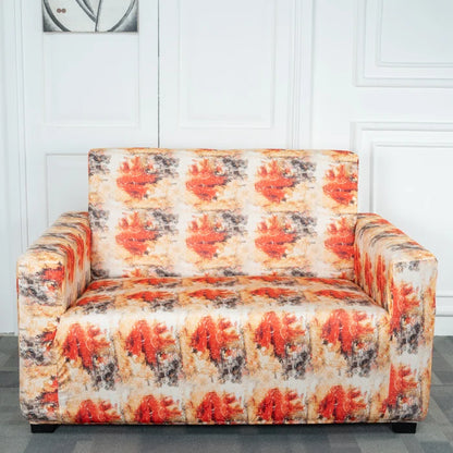 Orange Tie And Die Elastic Sofa Slipcovers