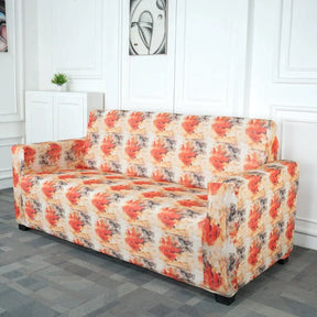 Orange Tie And Die Elastic Sofa Slipcovers