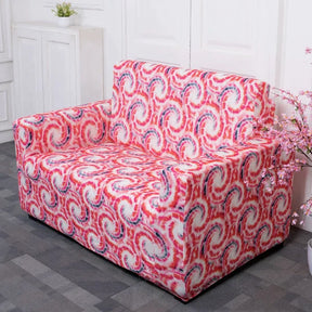 Pink Swirl Design 2 Seater Sofa Cover