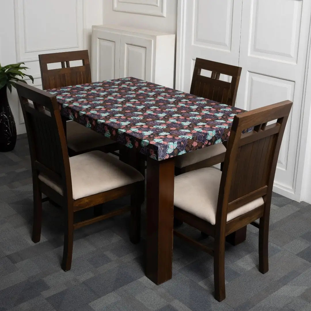 DivineTrendz Exclusive -Poppy Print Elastic Table Covers