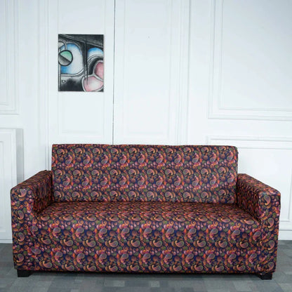 Purple Paisley Pattern 3 Seater Sofa cover