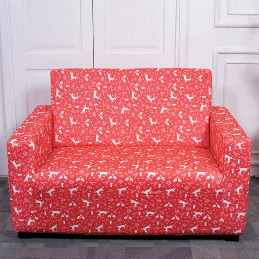 Reindeer Print Elastic Sofa Cover