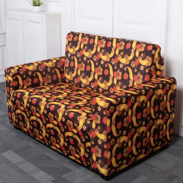 Retro Flowers sofa cover 2 seater