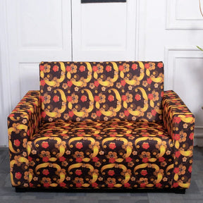 Retro Flowers sofa cover two seater