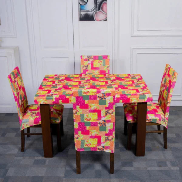 Shades Of Puzzle Elastic Table Covers Set