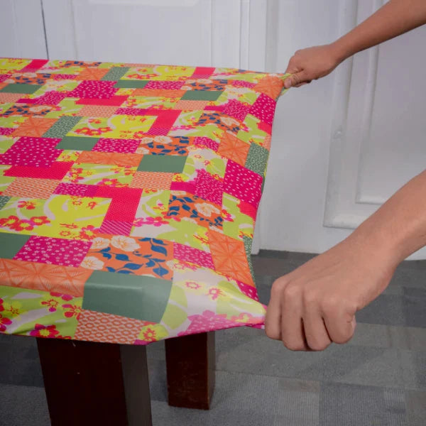 Shades Of Puzzle Elastic Dining Table Covers