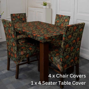 Spicy Marigold Elastic Chair & Table Cover s