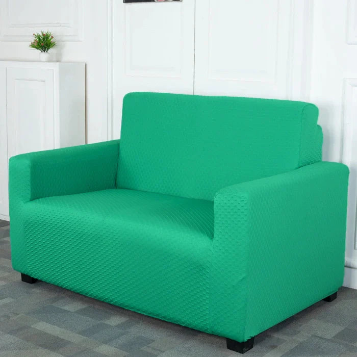 Teal Weaves Two Seater Sofa Cover