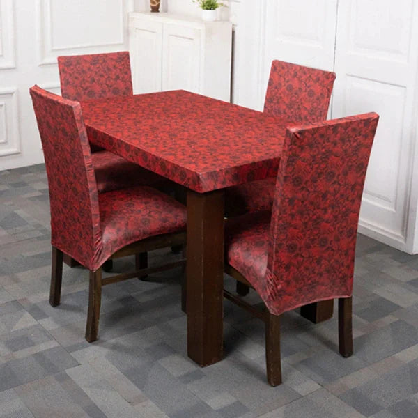 Ruby Red Table Chair Covers