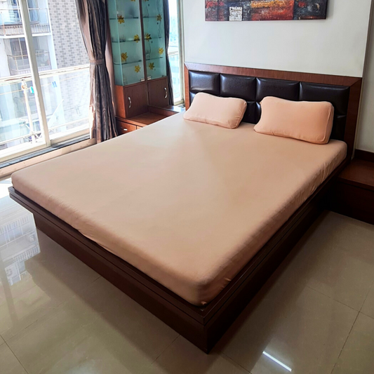 DivineTrendz Exclusive Cream Solid Bedsheet.