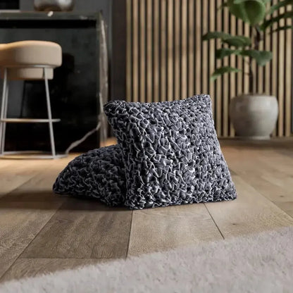 DivineTrendz™ Exclusive - Pearl Luxe Crinkle Cushion Cover
