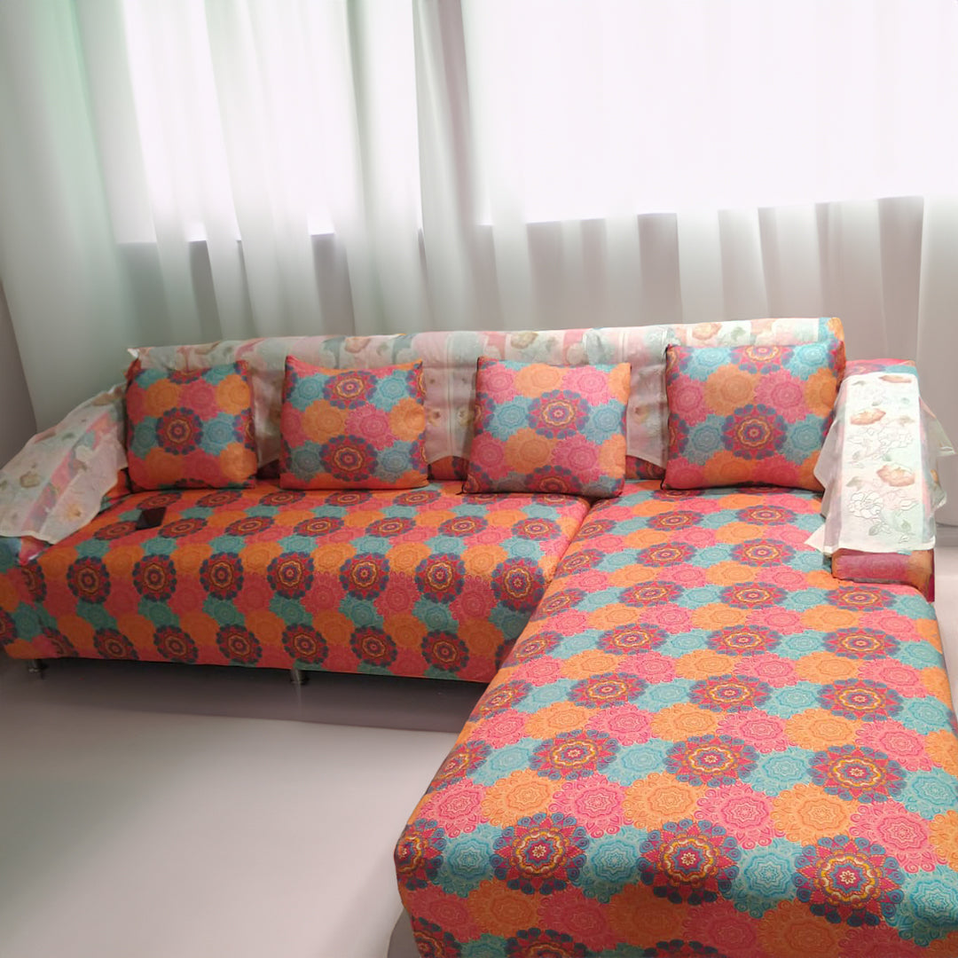 L-Shape Sofa Cover - Vintage Mofits