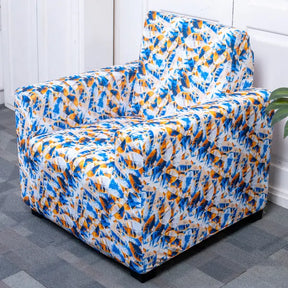 White Blue Feather sofa covers