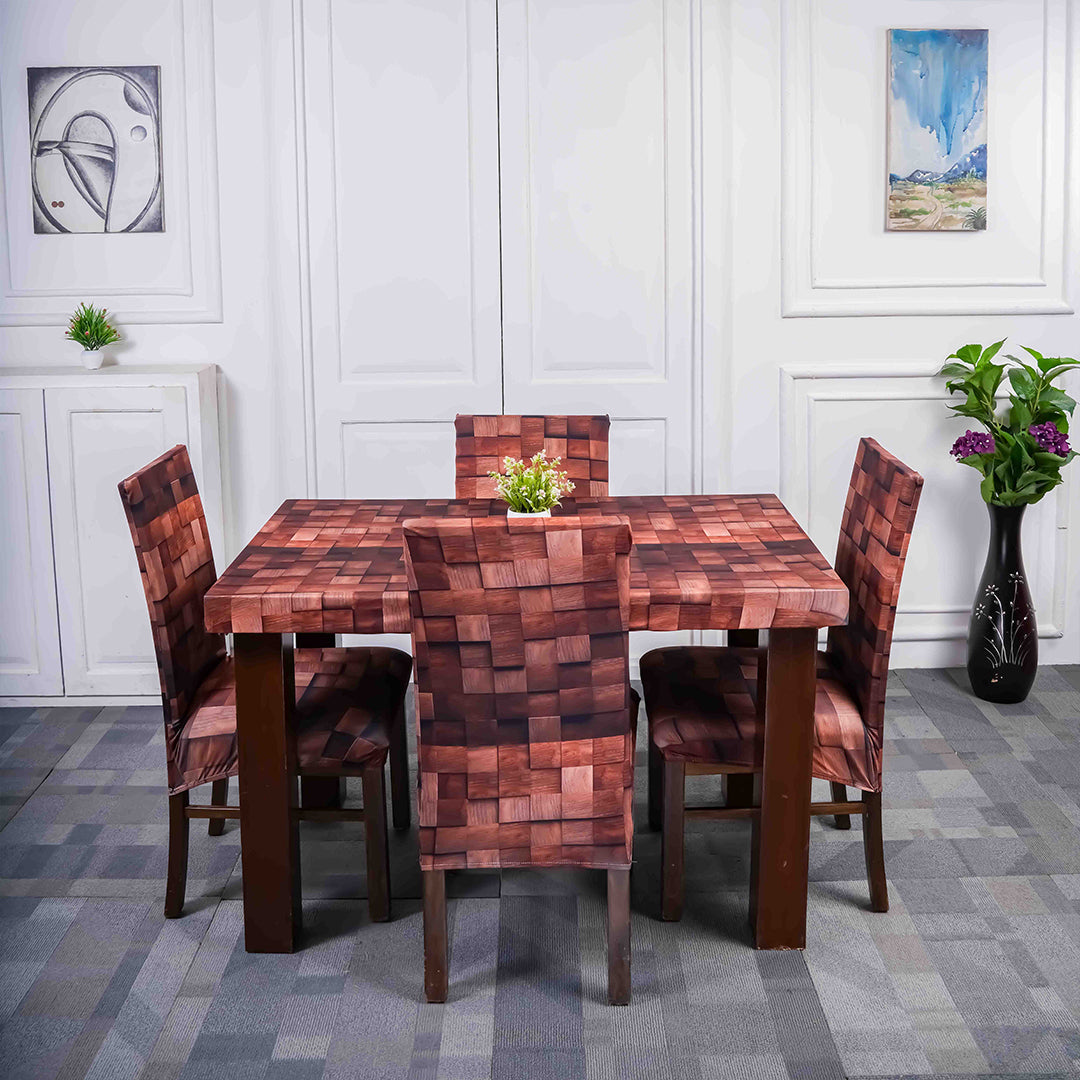 Wooden Blocks Elastic Chair & Table Covers