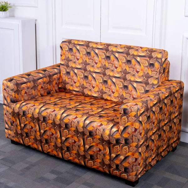 Yellow Leaves 2 Seater Sofa Covers
