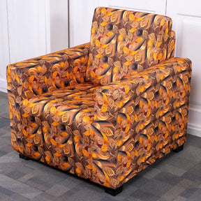Yellow Leaves Design Sofa Covers