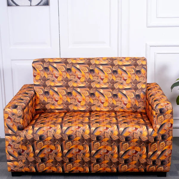 Yellow Leaves 2 Seater Sofa Covers