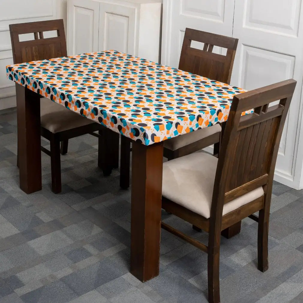 DivineTrendz Exclusive - Abstract Geometry Elastic Table Cover