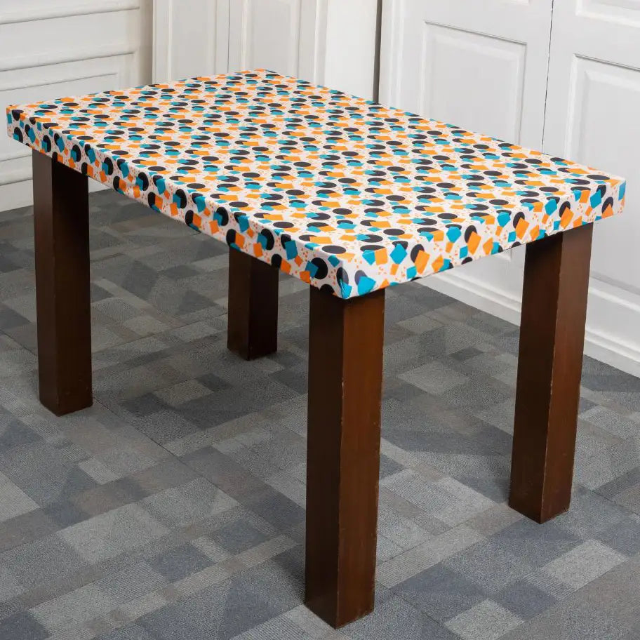 DivineTrendz Exclusive - Abstract Geometry Elastic Table Cover