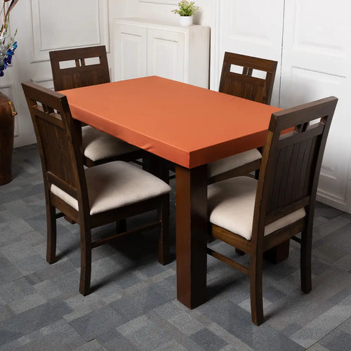 DivineTrendz Exclusive - Brown Rust Elastic Table Cover.