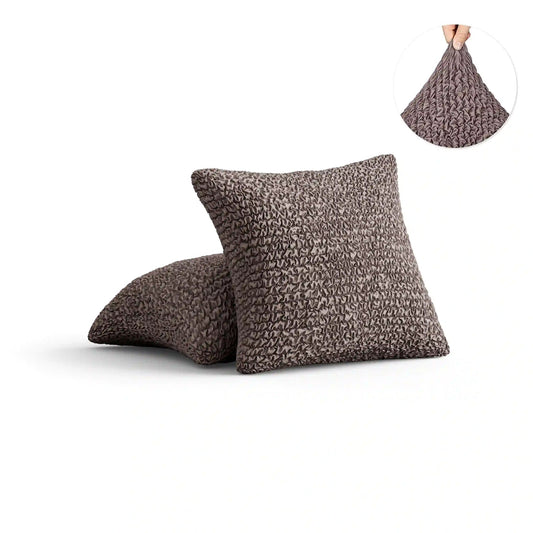 DivineTrendz™ Exclusive - Choco Luxe Crinkle Cushion Cover